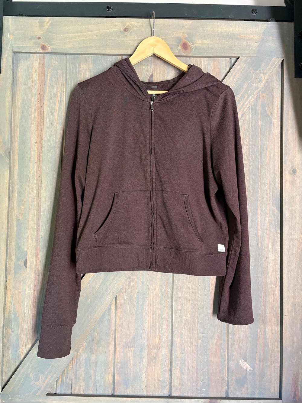Vuori Zip Hoodie in Deep Brown